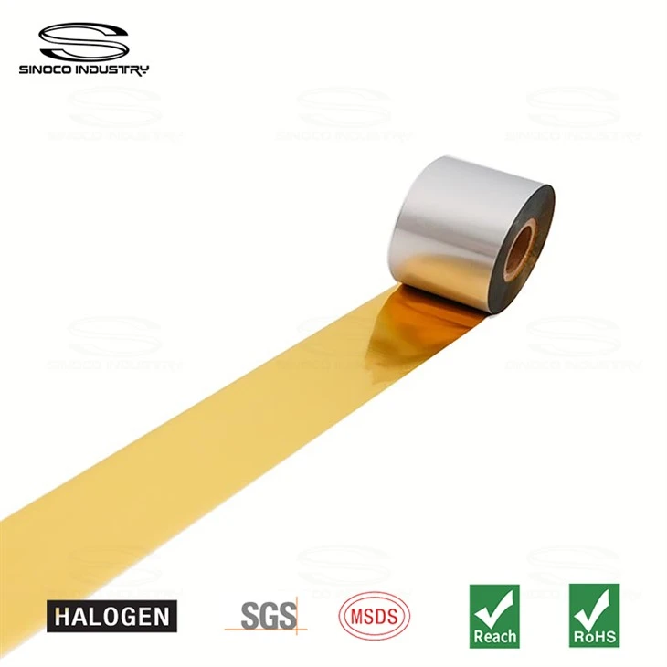 Shiny Color Metallic Gold For Flower Satin Gift Thermal Transfer Ribbon